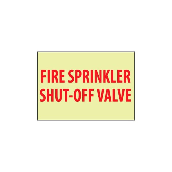 National Marker Co Glow Sign Vinyl - Shut-Off Valve GL160PB - main